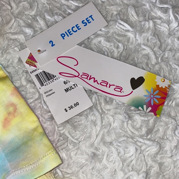 Samara infant girls to peace summer tie-dye outfit size 6/9 months new with tags - Picture 2 of 4